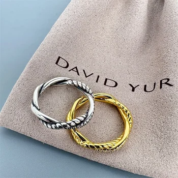 De înaltă Calitate David Yurman Femei Inele Petite Infinity Trupa Inel din Argint cu Pavé Diamante Femeilor Populare Farmec