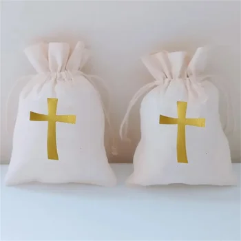 5pcs Cruce bomboane pungi de cadouri de Botez Botez biserica nunta Primul 1 Comuniunea de ziua copilului duș Băiat fată decor favoare