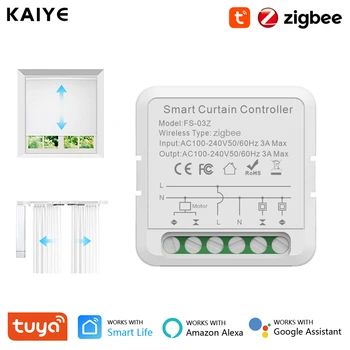 Tuya ZigBee Cortina Modul Comutator pentru rulouri, Jaluzele Motor Electric Smart Home Automation Funcționează cu Alexa de Start Google