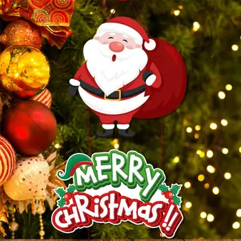 2023 Crăciun Fericit Decorative Agățat Ușă Banner Moș Crăciun, om de Zăpadă Elan Cuplet Decor de Crăciun pentru Acasă Ornamente de Crăciun