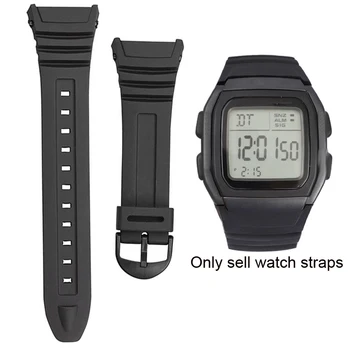 Watchband pentru Casio 3239 W-96H-1A 2A 9A Ceas Electronic Dedicat Curea Negru Barbati Sport din Cauciuc rezistent la apa Bratara de silicon