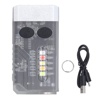 USB Mică Lanternă Puternică de Lumină LED 5 Moduri de Mică Lanternă Puternică IPX4 rezistent la apa 1000lm Compact cu Buzzer pentru a Merge Afară
