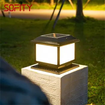 În aer liber, Solar Post de Lampa cu Lumini de Perete Cu Telecomanda Waterproof IP65 LED-uri Moderne Pentru Casa Gradina