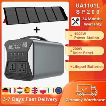 Baterii LifePo4 1000W Stație de Putere Portabil Cu Panou Solar Solar Power Set de Capacitate Mare, Bateria Secundară Pentru Camping