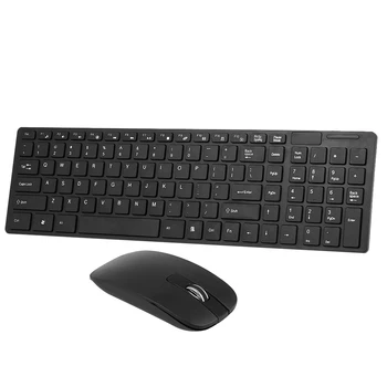 K-06 2.4 G Wireless Tastatură și Mouse-ul Combo Tastatură de Calculator cu Mouse-ul Plug and Play de Tastatură de culoare Neagră Mouse-ul pentru Laptop
