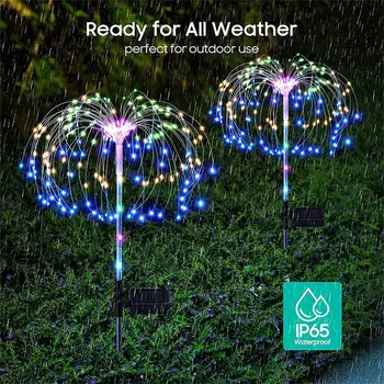 DUS Solar Artificii, Lumini Impermeabil în aer liber Gazon Lampa de Papadie Flash Șir de Lumini de Basm pentru Peisaj de Grădină masina de Decor