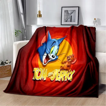 Mouse-ul 3D T-tom si Jerry Desene animate HD Pătură Moale Arunca Pătură pentru Casa Dormitor Pat Canapea Picnic Birou de Turism Acoperi Pătură Copii