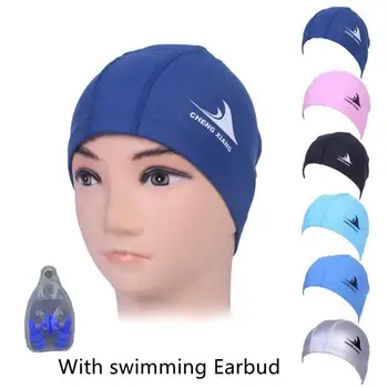 Capac de înot Impermeabil PU Material de Înot Piscină cu Apă de Sport Proteja Urechea Parul Lung Cadă Pălăria Accesorii Plus Dimensiune Pentru Bărbați Femei Adulte