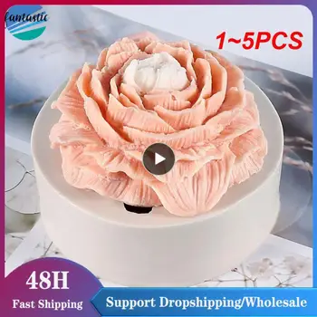 1~5PCS Mare Bujor Silicon Lumânare Mucegai Manual DIY Creative Aromoterapie Flori de Ipsos Rășină de Luare de Săpun Consumabile Kit de Acasă