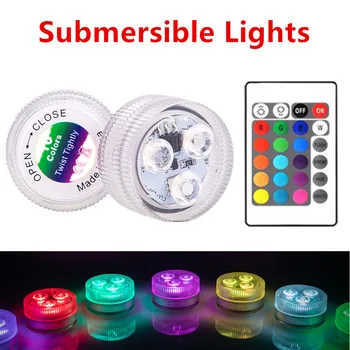 3 LED-uri de Scufundări Lumina Lumina Subacvatic IP68 rezistent la apa Submarin Lumina IR Control de la Distanță Plutind Lampa cu Lumini de Gradina Piscina