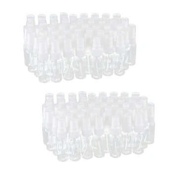 100-Pachet Gol de Plastic Clar Ceata Fina de Pulverizare Sticle Cu Microfibră de Curățare Pânză, 20 ml Container de unică folosință