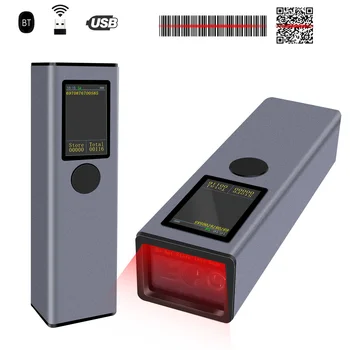 2D 1D QR Scanner de coduri de Bare cu Ecran TFT de 3 în 1 BT & 2.4 GHz Wireless &Wired Sunet si Vibrator Prompt Suport de Stocare Offline