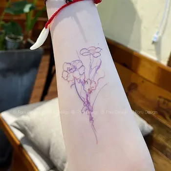 Floare de Iris Autocolant Tatuaj Braț Simplu rezistent la apa Fals Tatuaje pentru Femei Tatuaj de Arta Hotwife Festival Accesorii Tatuaj en-Gros
