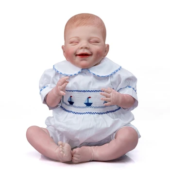 FBBD53CM Renăscut Baby aprilie Dormit Realiste Dimensiune Corp Moale Flexibil Mână-Desen 3D Păr Tonul Pielii cu Venele Nou-născutului Baby doll