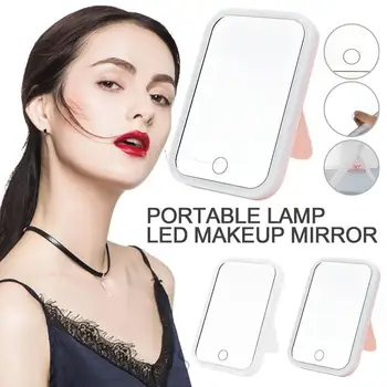 Smart LED Oglindă de Machiaj Mari Iluminate Oglindă Cu 3 Culori de Lumină Și de Control Portabil în Picioare Oglindă de Machiaj