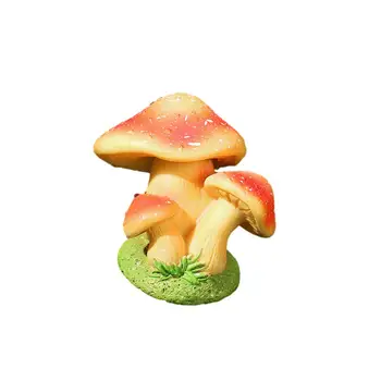 Casa papusa Mini Ciuperci Vibrante Mini Ciuperci Statuie Realist Diy Zână Grădină de Ornament Colorat Model Artificial pentru Larg