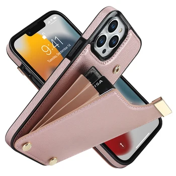Portofel de lux Telefon Caz pentru iPhone 14 13 12 11 Pro Max XR X XS 7 8 Plus SE 2020 2022 Organ Slot pentru Card Holder din Piele Acoperi