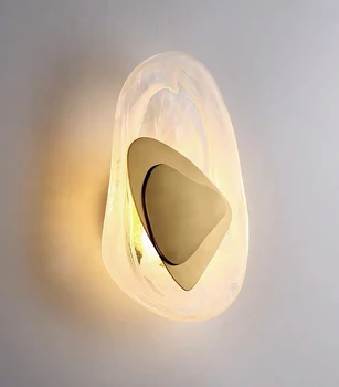 Minimalist Modern de Sticlă de Lampă de Perete Creative Studiu Dormitor Noptieră Lumina Decor de Lux Culoar, Camera de zi LED Lampă de Perete