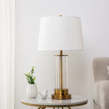 Cristal baghetă de sticlă lampă de masă living cu canapea lampa de masa lux villa material abajur dormitor noptieră lampa E27