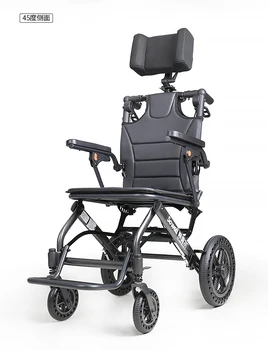 Manual scaun cu rotile pliabil, ușor pentru persoanele în vârstă de călătorie multifunctional poate stabili pliabil portabil ultra-light carucior