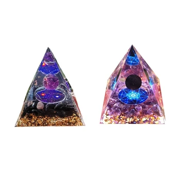 5Cm Cristal Pietriș Piramida Meserii Piramida Desktop Acasă Decorare obiecte de Artizanat