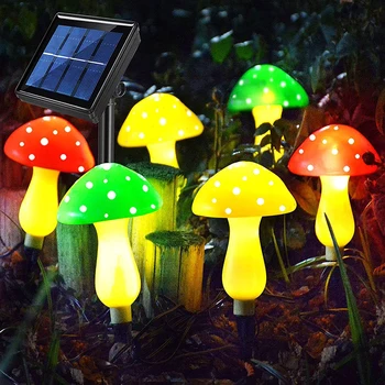 Ciuperci Gazon Lampa Impermeabil Solare Decorative Cale Peisaj Lumini Durabil Ușor de Instalare Comutator Automat pentru Curte
