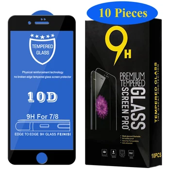 10buc 10D Sticla Curbat de Film Protector de Ecran Pentru iPhone 14 Pro Max 13 Mini 12 11 XS XR X 8 7 6 Plus SE Cu Pachetul