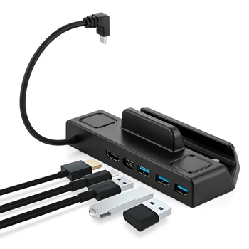 Stație de andocare pentru Abur Punte HUB USB C+3XUSB3.0 4K 60HZ Compatibil HDMI pentru Abur pentru Punte, Consola de Titular