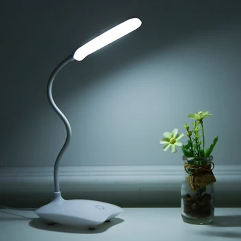 Ultralight de Birou LED-uri Lampă de Noapte 360° Flexibil Rotativ Atinge Control Estompat USB Ochi-îngrijirea Masă de Lumină pentru a Studia Lectură
