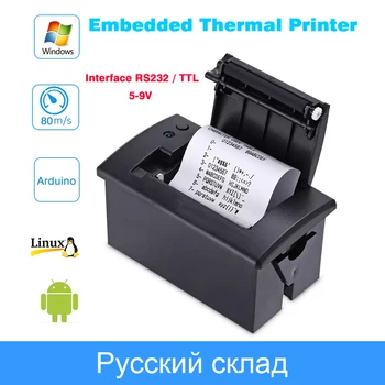 58mm Mini Termică Paralel Primire POS Printer Încorporat Bilete de Interfață Imprimantă RS232 / TTL Folosi Cu 5v-9v Pentru Arduino Android