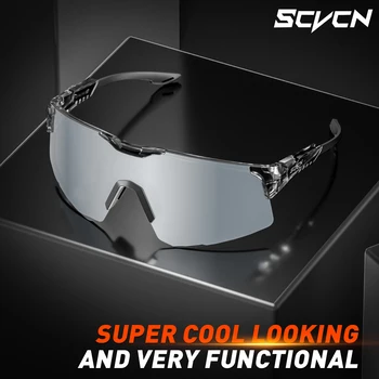 SCVCN Polarizate Ciclism Ochelari de Protecție UV400 Ochelari de Bărbați, Femei Sport în aer liber, care Rulează Pescuit ochelari de Soare Road MTB Ochelari