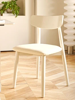 Crema de vânt scaun de luat masa casa din lemn masiv, scaun moale confortabil geanta scaun acasă singur vântul scaun modern simplitate
