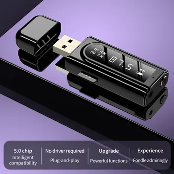 Bluetooth USB-Compatibil 5.0 Transmițător Receptor Afișaj LED Player MP3 Aux Car FM TV PC-ul TF Audio Stereo Adaptor Boxe Acasă