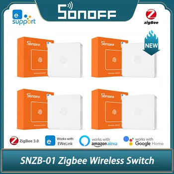 1-10buc SONOFF SNZB-01 Comutator Wireless Smart Home Zigbee Versiune la Îndemână Butonul Funcționează Cu SONOFF ZBBridge IFTTT Alexa EWeLink APP