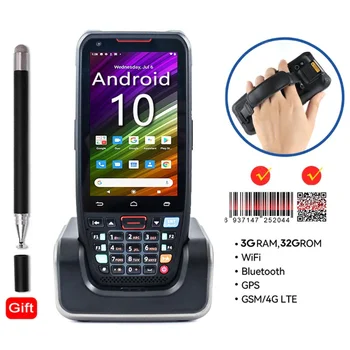 Android 10 Handheld Terminal PDA 3GB memorie 32GB 1D 2D de coduri de Bare Scanner Portabil Colector de Date cu 4G, WiFi, Bluetooth, NFC Taxa de Andocare