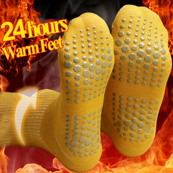 Slăbire Îngrijire a Sănătății Încălzire Sosete groase de Iarna Magie Auto-încălzire Ciorap Elastic Masaj la Picioare Thermotherapeutic Șosete Bărbați Femei