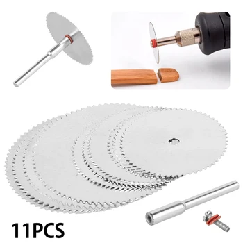 11pcs/set Mini Disc de Tăiere Metal Lemn Cutte pânză de Ferăstrău Circular Pentru Dremel Puterea Instrumente Rotative 22mm/25mm/32mm