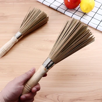 1buc Bucătărie de Curățare Manual de Bambus Wok Perie de Bucatarie Instrumente de Curățare Instrumente de Curățare Perie Mica