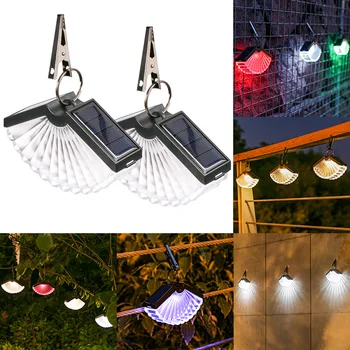 Creative Ventilator În Formă De Solar Perdeaua De Lumină Cu Clip Impermeabil În Aer Liber Solare Lampă De Perete Decor De Gradina Pentru Terasa, Curte Peisaj