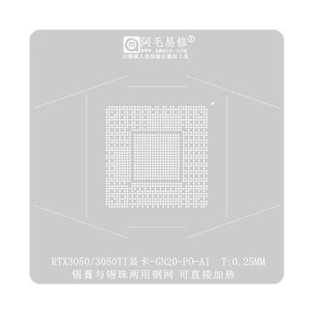 OFBK încălzire Directă 130x130 BGA Reballing Stencil Platforma Set Pentru RTX3050 RTX3050TI GN20-P0-A1 GPU Stencil
