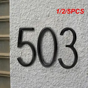 125mm #0-9 Casa Plutitoare Numărul de Litere Mari și Moderne, Usa Alfabetul Acasă în aer liber 5.Numere Negre Adresa Placa De Bord Semnul Slash