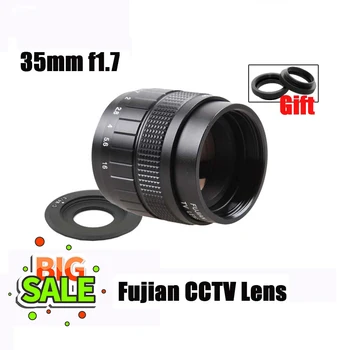 Fujian 35mm F1.7 CCTV aparat de Fotografiat Lentilă Film Focus C Mount pentru Panasonic GF1 GF2 GF3 GF5 GF6 GX1 G1 G2 G3 G5 GH1 GH2 GH3 Mirrorless