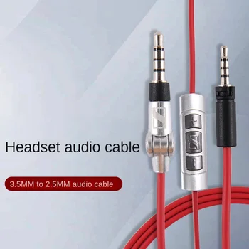 Înlocuire Cablu Audio pentru IMPULS Căști Bluetooth Cablul de Căști Conector Cablu Audio cu Microfon mai Îndepărtate-Rosu