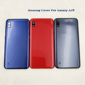 Pentru Samsung Galaxy A10 A105 A105F SM-A105F/DS Baterie Capac Spate Plastic Panou Ușă Spate A10 Carcasei Lentilă aparat de Fotografiat Înlocui