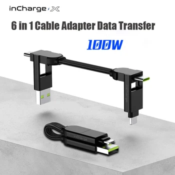 Incharge 6 X Cabel Adaptor de Transfer de Date de Putere PD Taxa repede pentru USB la USB-C de Tip c Fulger Micro USB Magnetic Converter