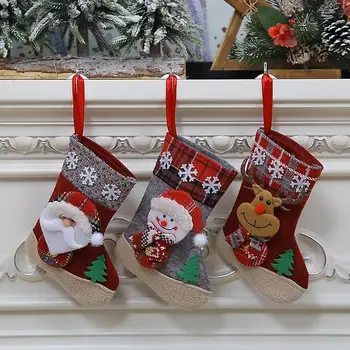 Crăciun Ciorap Șosete om de Zăpadă Moș Elan Xmas Șemineu Crăciun Ornamente pentru Pomul de Anul Nou 2023 Decoratiuni de Craciun pentru Decor Acasă