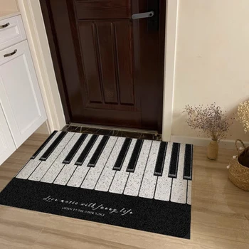 Muzica intrare personalizat frecarea picioarele ușor pentru a curăța ușa de la intrare mat personalizat creative pian inel de sârmă poate fi tăiat, impermeabil