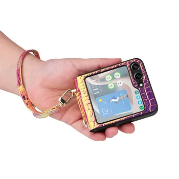 Anti-Sudoare Telefon Mobil Caz pentru Samsung Galaxy Z Flip 5 Flip4 Flip5 Flip3 Flip 4 5 Zflip5 de Protecție pentru Telefon, Curea de Sac