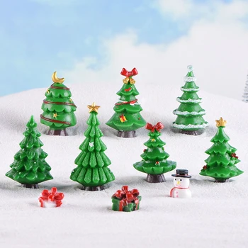 1 Buc Mini Crăciun Simulare Copac Cadouri Microlandscape Ornamente Peisaj Zăpadă Pom De Crăciun Decor Acasă Festival Accesorii
