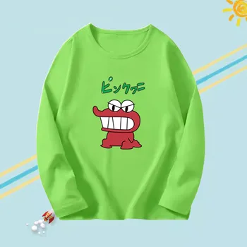 2023 Băiat Maneca Lunga T-shirt pentru Copii de Toamna Tee Topuri Copii Primavara Bumbac Tee Copii Dinozaur Amuzant T-shirt